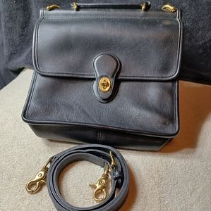 Coach Baseball Leather Willis Black Crossbody Bag H6L-9927